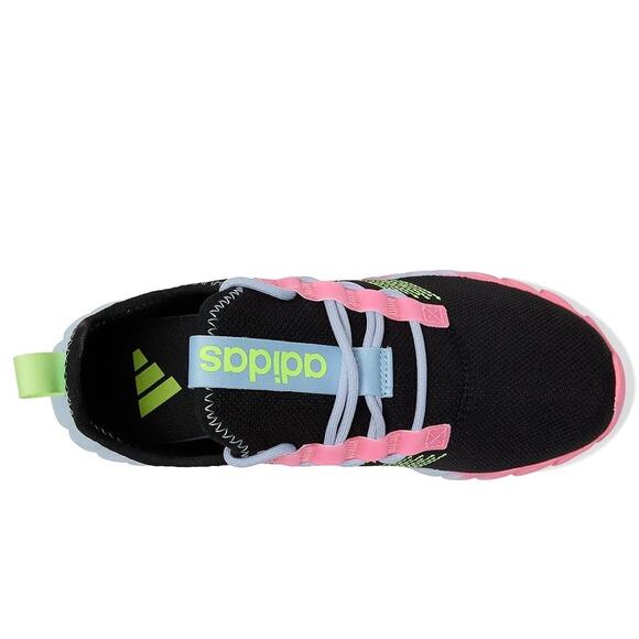 NWT adidas Unisex Kaptir Flow Sneaker, Black/Yellow/Clear Sky-Sz 4 Big Kid - Picture 6 of 7